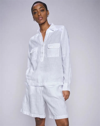 Enna Linen Pocket Bluse - Mos Mosh